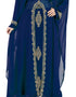 Traditional Blue Colored Georgette Heavy Farasha